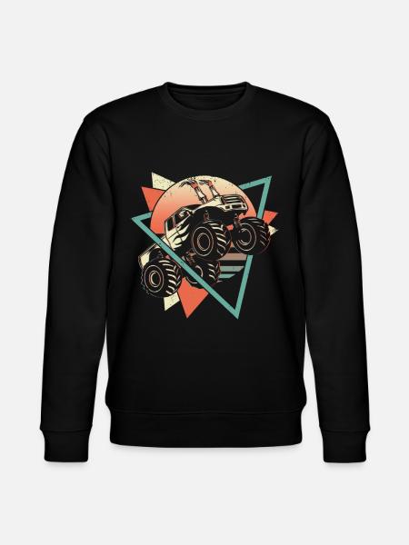 Monstertruck Retro - Stanley/Stella Unisex Bio-Sweatshirt CHANGER  - Schwarz