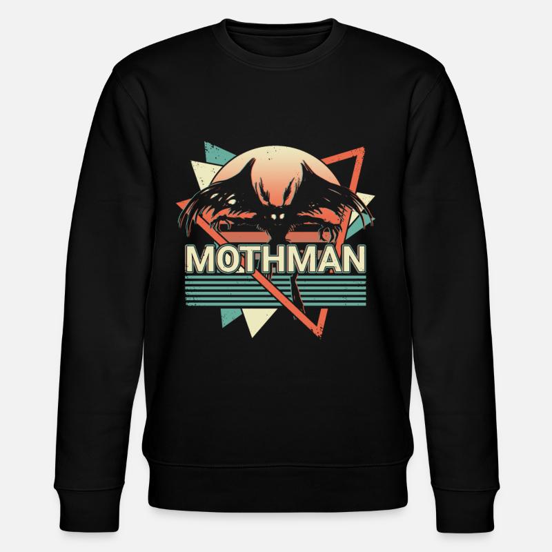 Mothman Crypto Cryptozoology Retro - Stanley/Stella CHANGER Unisex Organic Sweatshirt - black