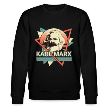 Sozialistisch Sozialismus Kommunistisch Kommunismu - Stanley/Stella Unisex Bio-Sweatshirt CHANGER  - Schwarz - Vorne - Nik (191cm) & Marisol (170cm)