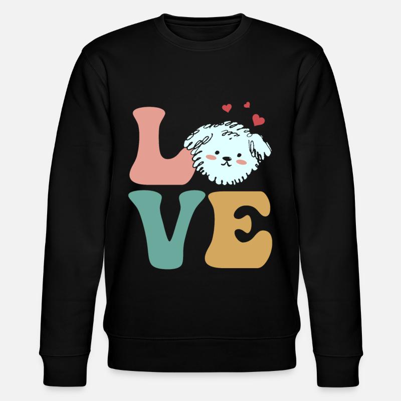Bichon Frise Chien - Sweat bio CHANGER Stanley/Stella Unisexe - noir