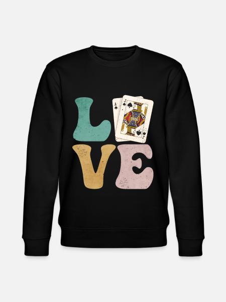 Blackjack Gambling Cards - Stanley/Stella CHANGER Unisex Organic Sweatshirt - black