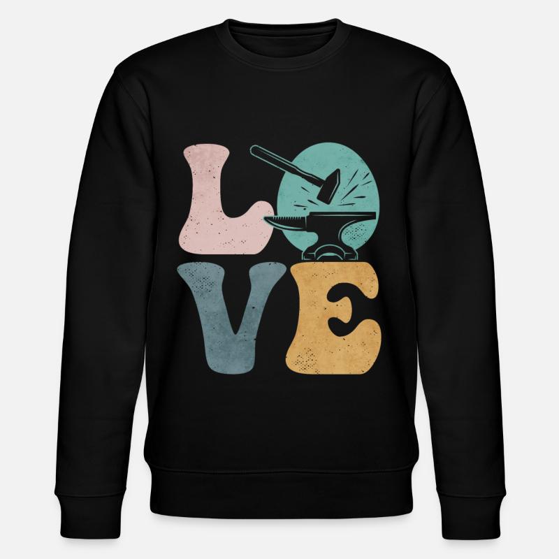 Schmied Schmiedekunst - Stanley/Stella Unisex Bio-Sweatshirt CHANGER  - Schwarz