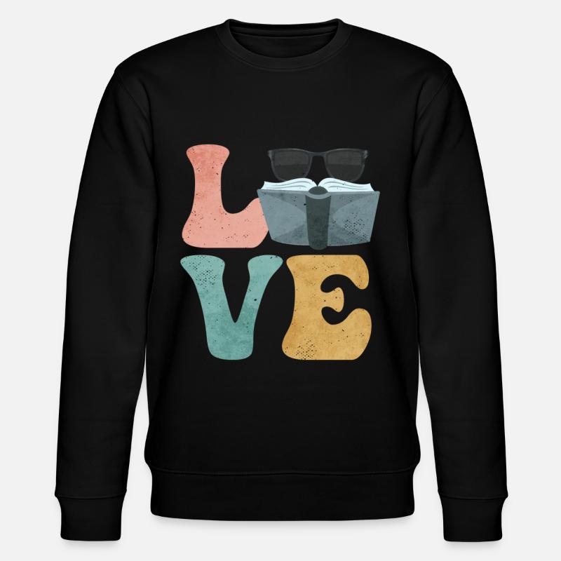 Book Readers Read Bookworm - Stanley/Stella CHANGER Unisex Organic Sweatshirt - black