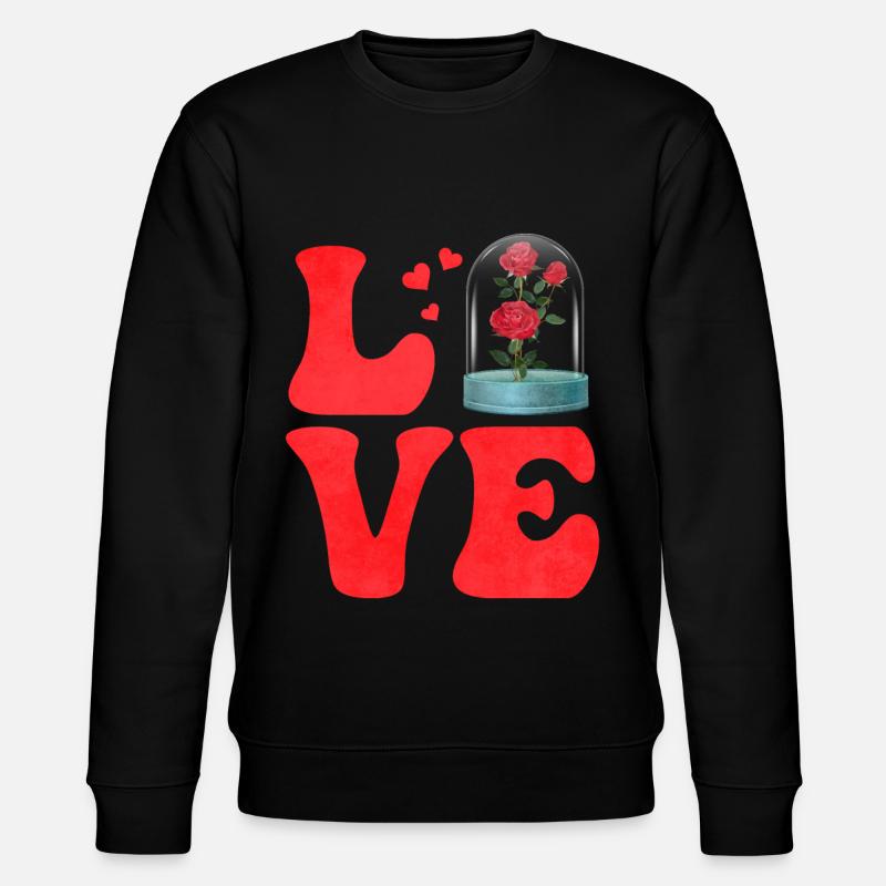 Botany Botanical Plants Roses - Stanley/Stella CHANGER Unisex Organic Sweatshirt - black