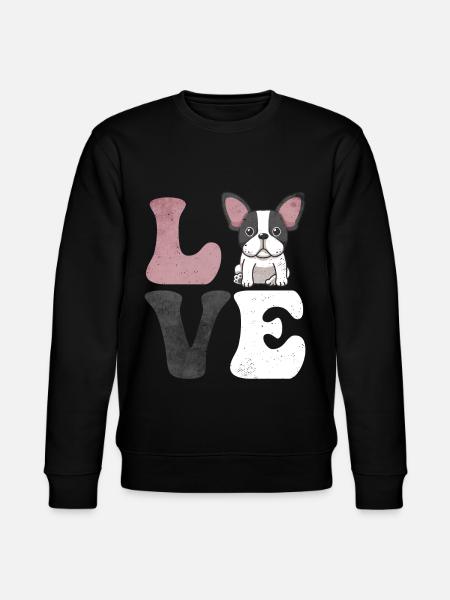 Boston Terrier Dog - Stanley/Stella CHANGER Unisex Organic Sweatshirt - black