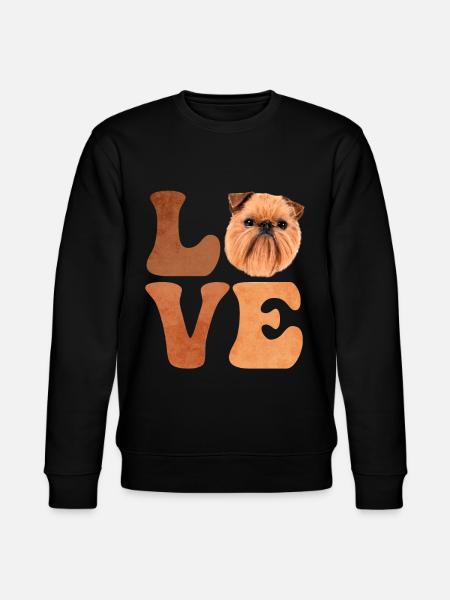 Brussels Griffon Dog - Stanley/Stella CHANGER Unisex Organic Sweatshirt - black