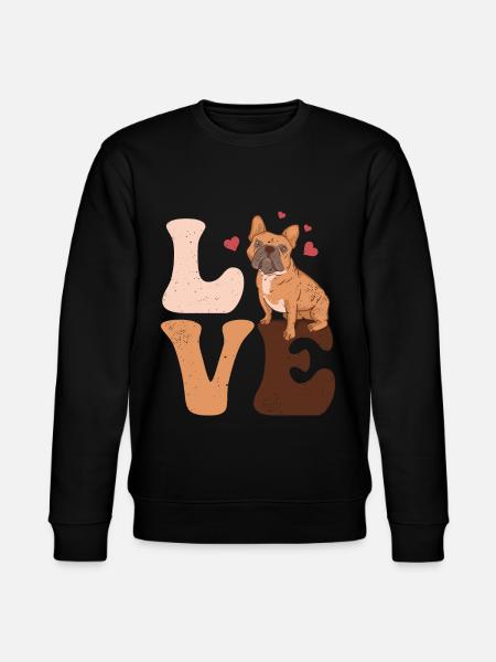 Bulldog Dog - Stanley/Stella CHANGER Unisex Organic Sweatshirt - black