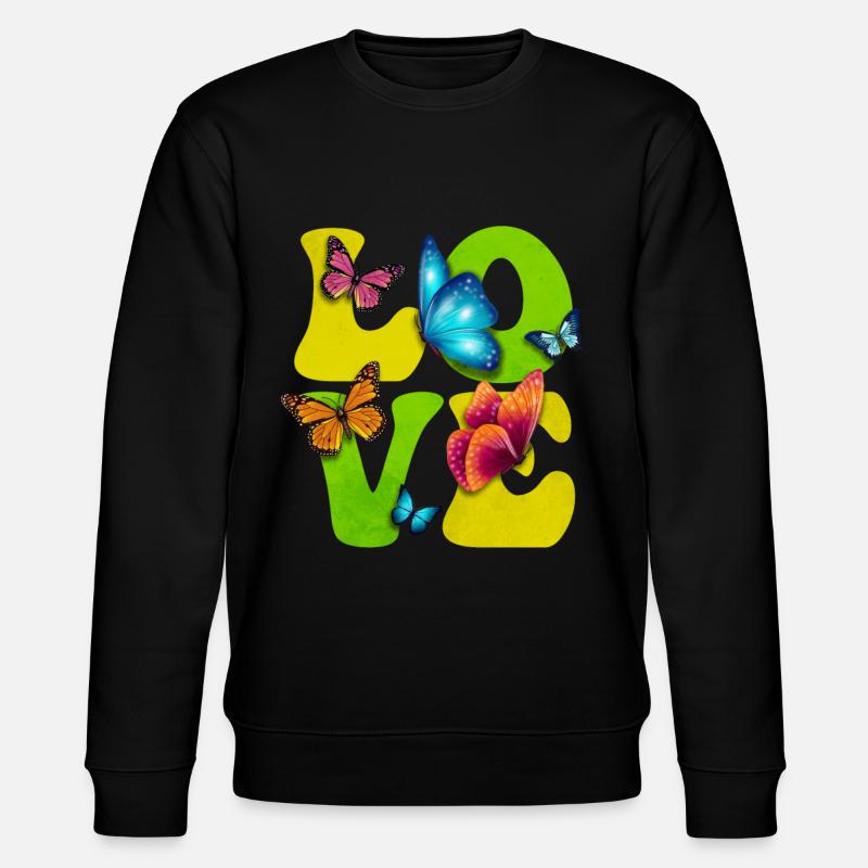 Papillon monarque insecte - Sweat bio CHANGER Stanley/Stella Unisexe - noir