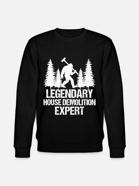 Funny demolition Sasquatch - Stanley/Stella CHANGER Unisex Organic Sweatshirt - black