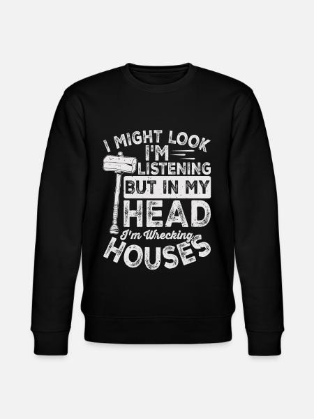 Fun day of house demolition - Stanley/Stella CHANGER Unisex Organic Sweatshirt - black