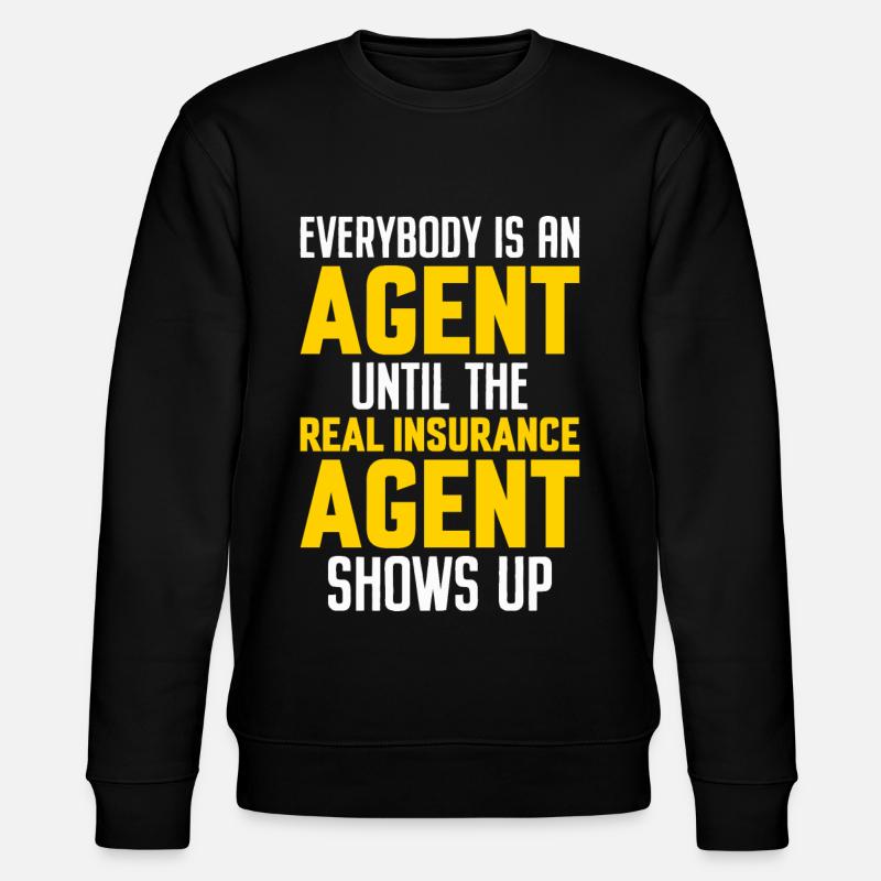 Komischer Broker - Stanley/Stella Unisex Bio-Sweatshirt CHANGER  - Schwarz