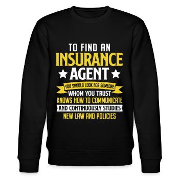 Komischer Broker - Stanley/Stella Unisex Bio-Sweatshirt CHANGER  - Schwarz - Vorne - Nik (191cm) & Marisol (170cm)