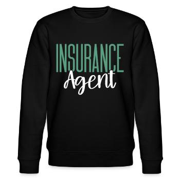 Komischer Broker - Stanley/Stella Unisex Bio-Sweatshirt CHANGER  - Schwarz - Vorne - Nik (191cm) & Marisol (170cm)