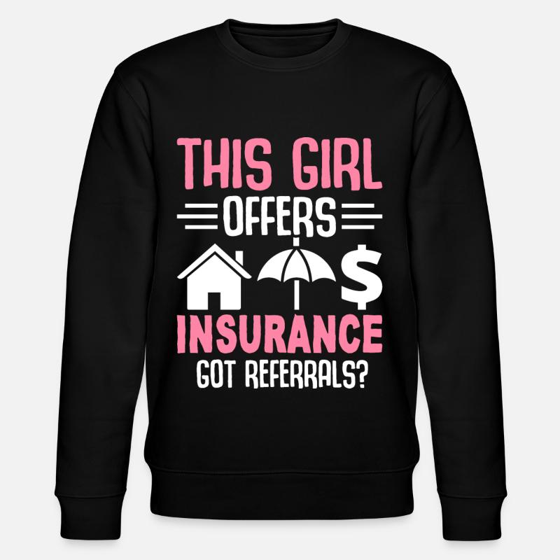Funny insurance broker - Stanley/Stella CHANGER Unisex Organic Sweatshirt - black