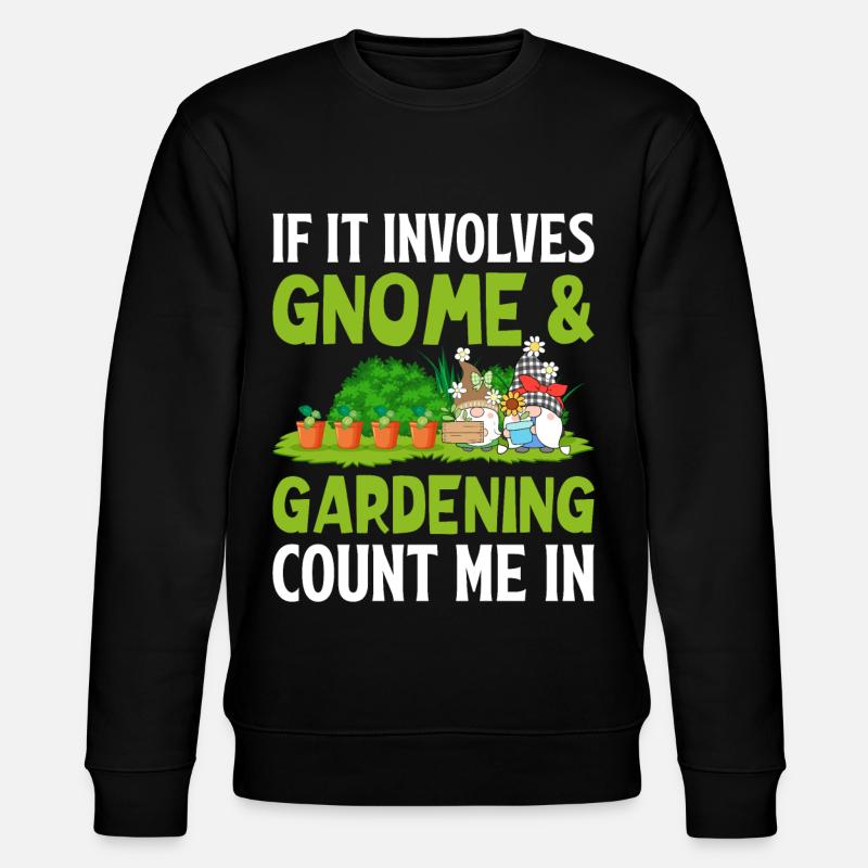 Funny dwarf garden - Stanley/Stella CHANGER Unisex Organic Sweatshirt - black