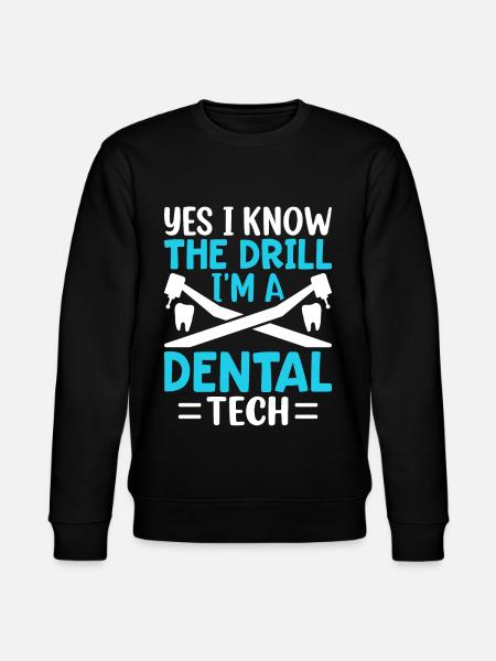 Funny Dental Lab Technician Dentist - Stanley/Stella CHANGER Unisex Organic Sweatshirt - black