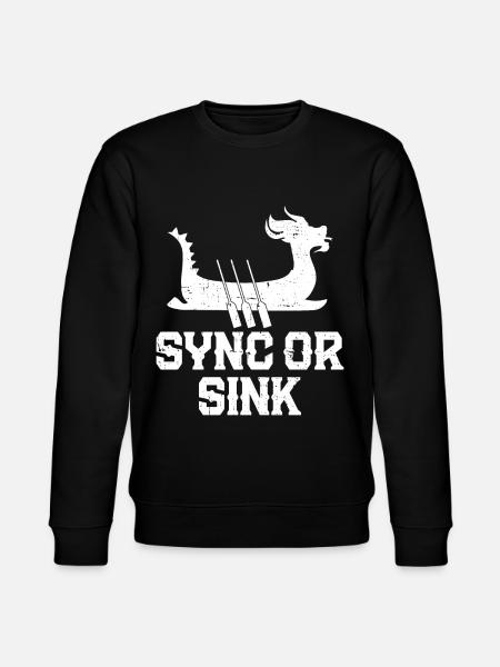 Funny Dragon Boat Racing Paddle - Stanley/Stella CHANGER Unisex Organic Sweatshirt - black