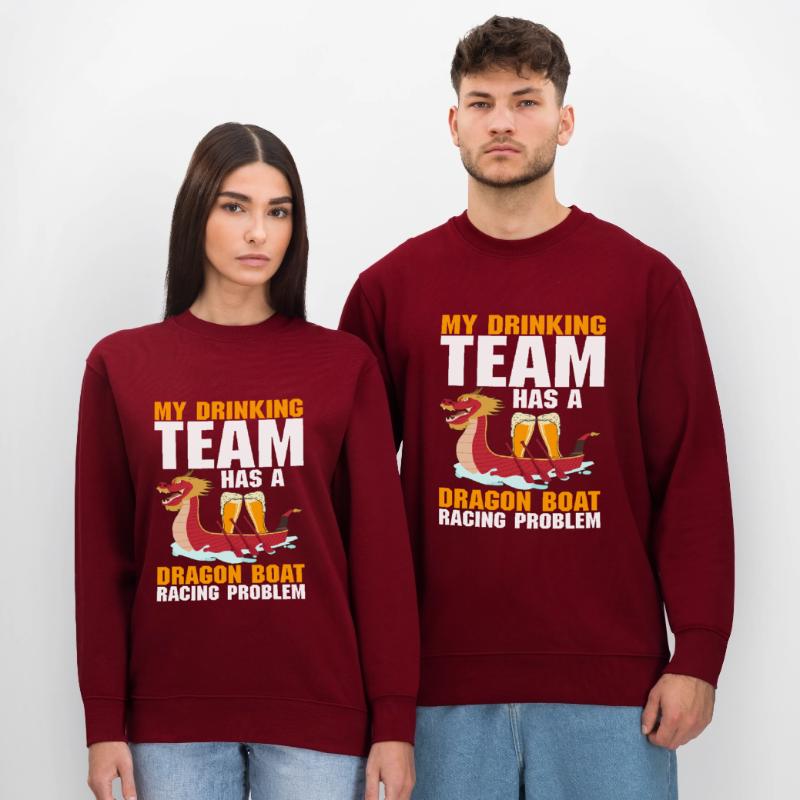 Lustiges Trinker-Team Drachenbootrennen Problem Stanley/Stella Unisex Bio-Sweatshirt CHANGER 