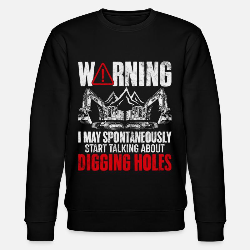 Funny Baggerfahrer Schwermaschinen HEO - Stanley/Stella Unisex Bio-Sweatshirt CHANGER  - Schwarz