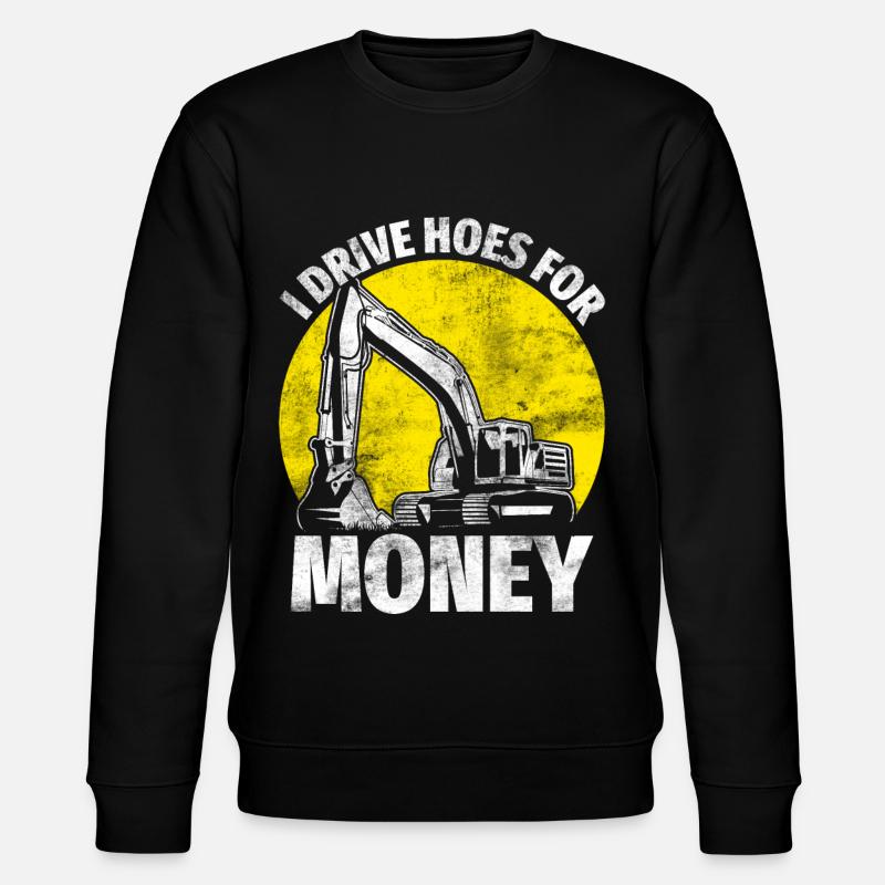 Funny Baggerfahrer HEO - Stanley/Stella Unisex Bio-Sweatshirt CHANGER - Schwarz