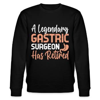 Funny stomach sleeve - Stanley/Stella CHANGER Unisex Organic Sweatshirt - black - Front - Nik (191cm) & Marisol (170cm)