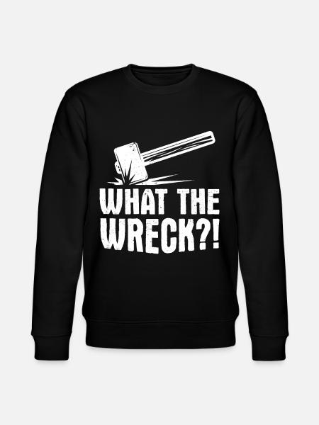 Funny House Demolition Day Sledgehammer - Stanley/Stella CHANGER Unisex Organic Sweatshirt - black