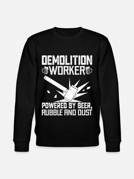 Fun day of house demolition - Stanley/Stella CHANGER Unisex Organic Sweatshirt - black
