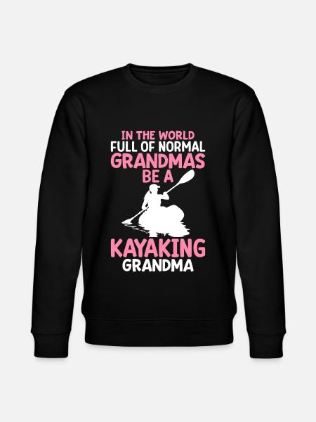 Kayak Granny Kayaker Granny - Stanley/Stella CHANGER Unisex Organic Sweatshirt - black