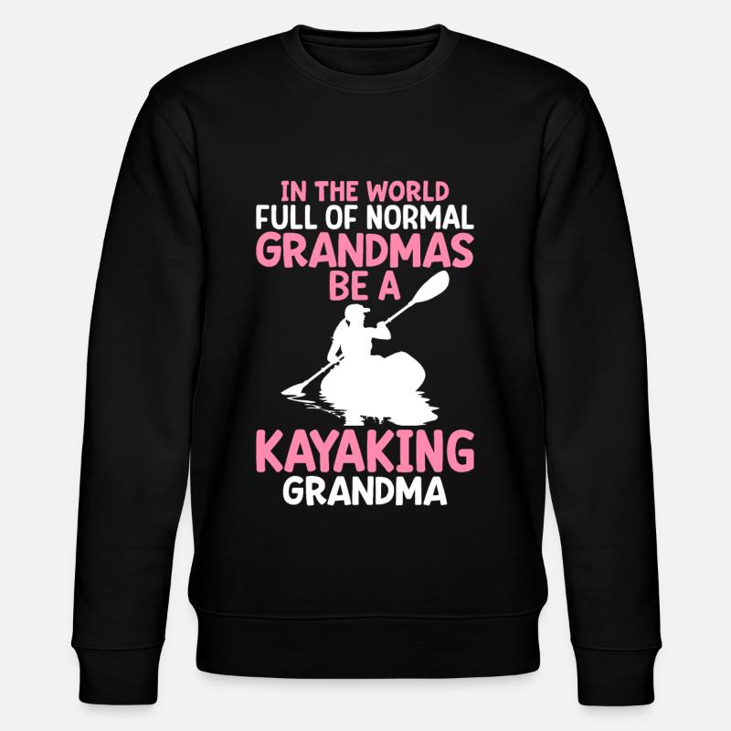 Kajak-Oma Kajakfahrer-Oma - Stanley/Stella Unisex Bio-Sweatshirt CHANGER - Schwarz