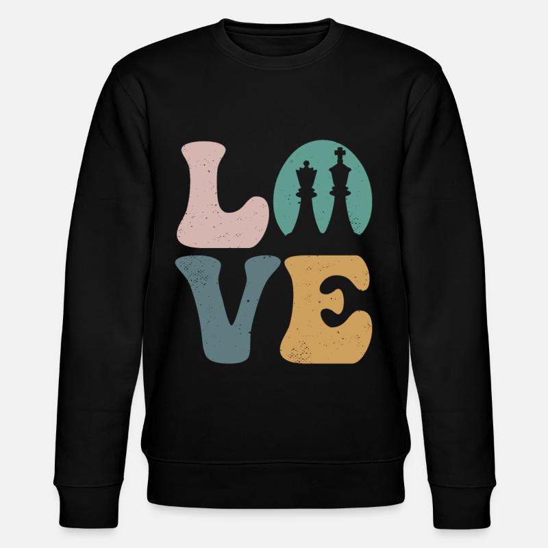 Chess Player Master LOVE - Stanley/Stella CHANGER Unisex Organic Sweatshirt - black