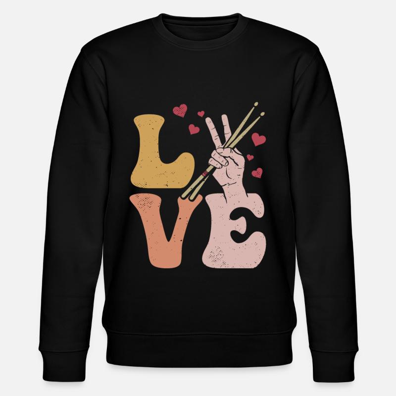 Batteur Batteur LOVE - Sweat bio CHANGER Stanley/Stella Unisexe - noir