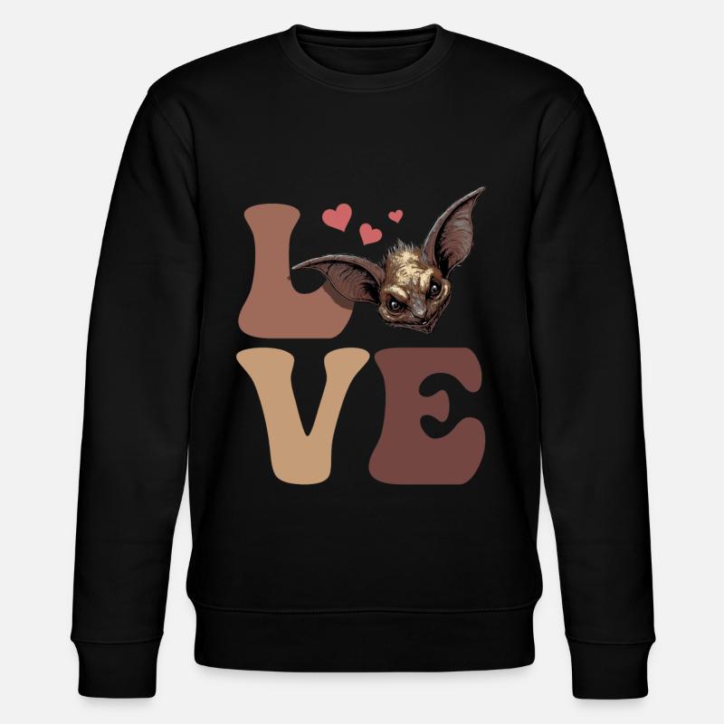 El Chupacabra Cryptid Cryptozoology LOVE - Stanley/Stella CHANGER Unisex Organic Sweatshirt - black