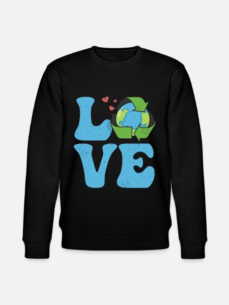Ecologist Ecology Environment LOVE - Stanley/Stella CHANGER Unisex Organic Sweatshirt - black