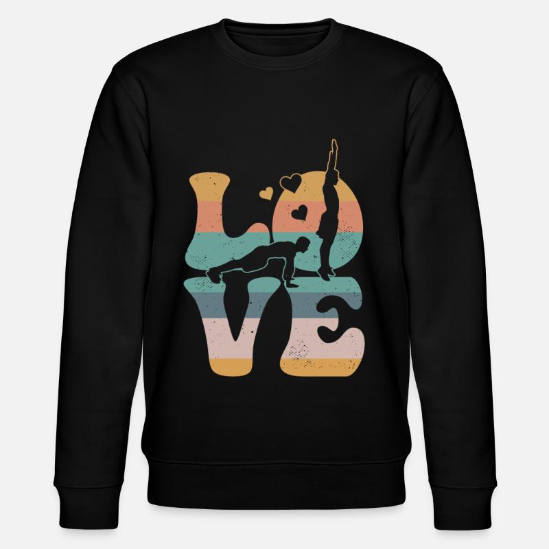 Burpees Workout Fitnessstudio LIEBE - Stanley/Stella Unisex Bio-Sweatshirt CHANGER  - Schwarz
