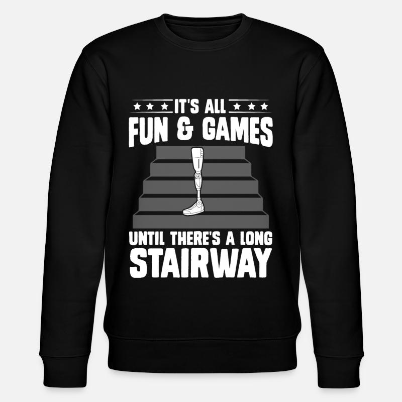 Prosthetic leg - Stanley/Stella CHANGER Unisex Organic Sweatshirt - black