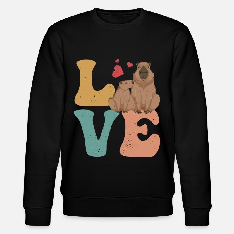 Capybara Capibara AMOUR - Sweat bio CHANGER Stanley/Stella Unisexe - noir