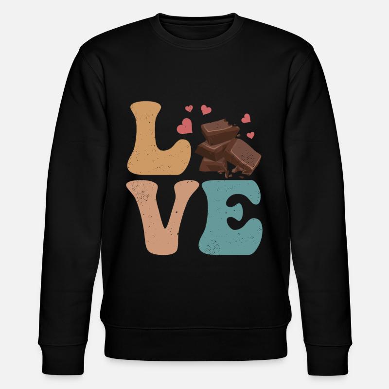 Schokoladen Schokoriegel LOVE - Stanley/Stella Unisex Bio-Sweatshirt CHANGER  - Schwarz