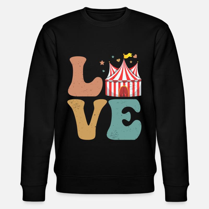 Zirkus Karneval LOVE - Stanley/Stella Unisex Bio-Sweatshirt CHANGER  - Schwarz