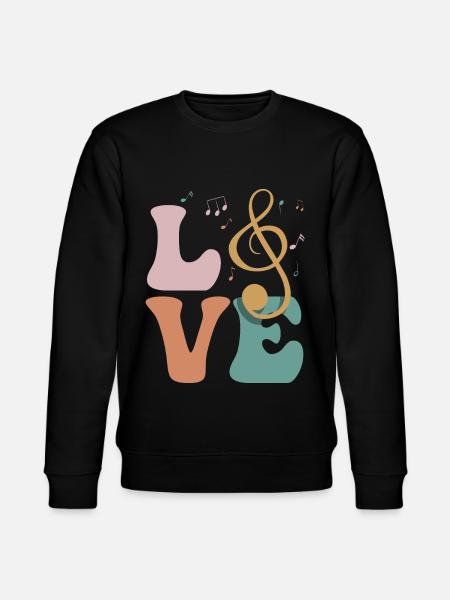 Classical Music Classical Music LOVE - Stanley/Stella CHANGER Unisex Organic Sweatshirt - black