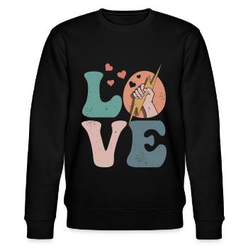 Electrical Engineer Electronics - Stanley/Stella CHANGER Unisex Organic Sweatshirt - black - Front - Nik (191cm) & Marisol (170cm)