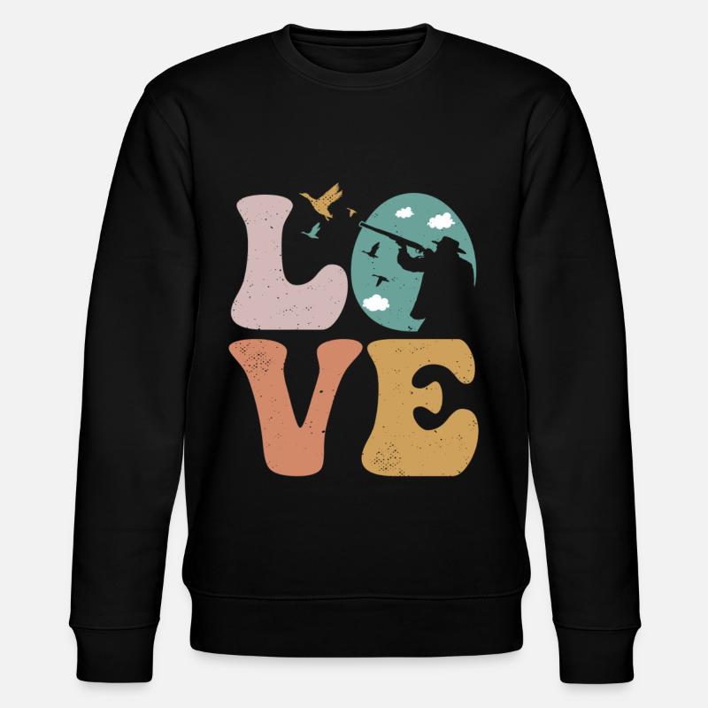 Duck Hunter Duck Hunt LOVE - Stanley/Stella CHANGER Unisex Organic Sweatshirt - black
