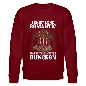 Funny LARP - Stanley/Stella CHANGER Unisex Organic Sweatshirt - burgundy - Front - Nik (191cm) & Marisol (170cm)