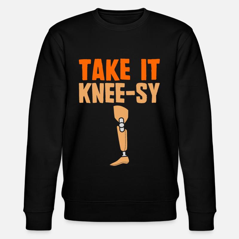 Funny Amputee Amputated Leg Prosthesis - Stanley/Stella CHANGER Unisex Organic Sweatshirt - black