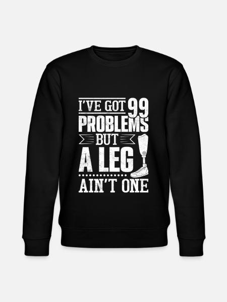 Leg prosthesis amputees - Stanley/Stella CHANGER Unisex Organic Sweatshirt - black