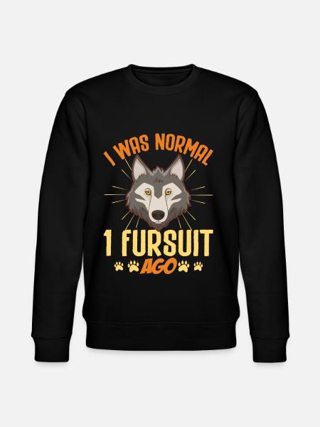 Furry Fandom Fursona Wolf - Stanley/Stella CHANGER Unisex Organic Sweatshirt - black