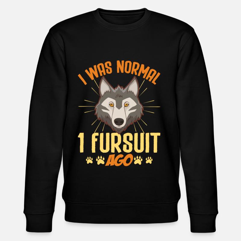 Furry Fandom Fursona Wolf - Stanley/Stella CHANGER Unisex Organic Sweatshirt - black