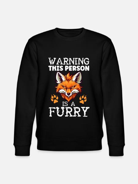 Furry Fandom Fursona Fursuit Wolf - Stanley/Stella CHANGER Unisex Organic Sweatshirt - black