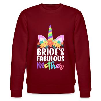 Wedding Bridal Shower - Stanley/Stella CHANGER Unisex Organic Sweatshirt - burgundy - Front - Nik (191cm) & Marisol (170cm)
