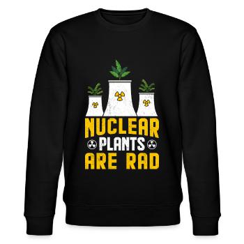 Nuclear Power Nuclear Technology - Stanley/Stella CHANGER Unisex Organic Sweatshirt - black - Front - Nik (191cm) & Marisol (170cm)
