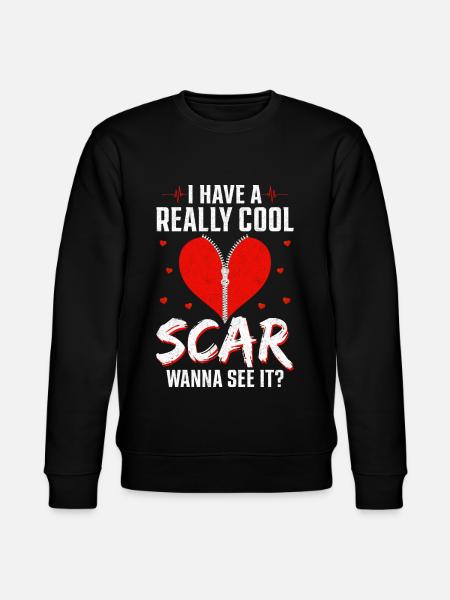 Open-heart surgery survivor - Stanley/Stella CHANGER Unisex Organic Sweatshirt - black
